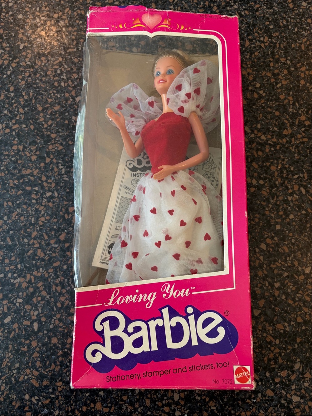 Barbie Loving You Pink, Red & White Heart Dress Doll